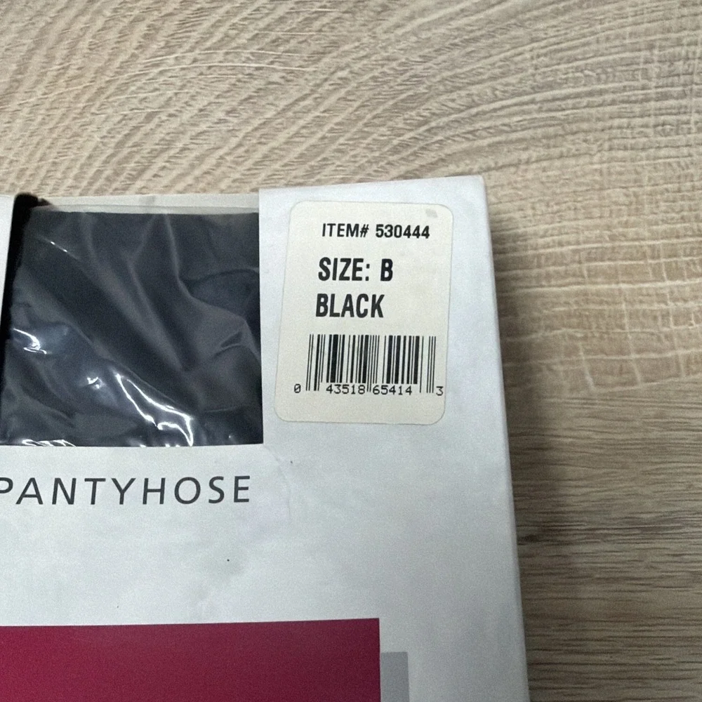 Vintage Jones Wear Pantyhose Black Size B Lycra Sheer Control Top 3 Pair New